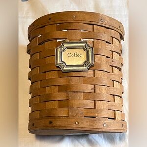 Longaberger Brown Woven Coffee Basket